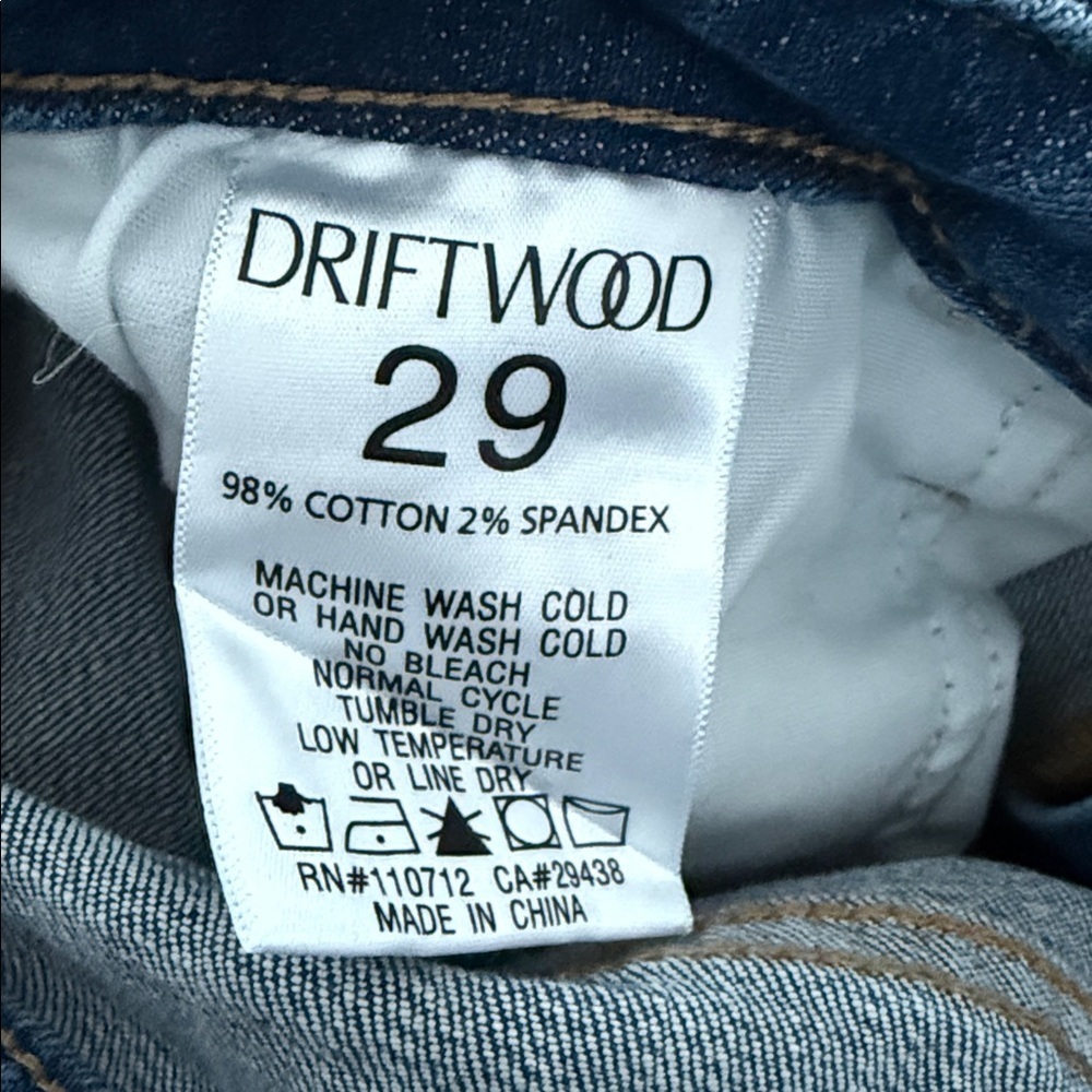 DRIFTWOOD Stella Dark Blue Straight Leg Jeans - Picture 8 of 9